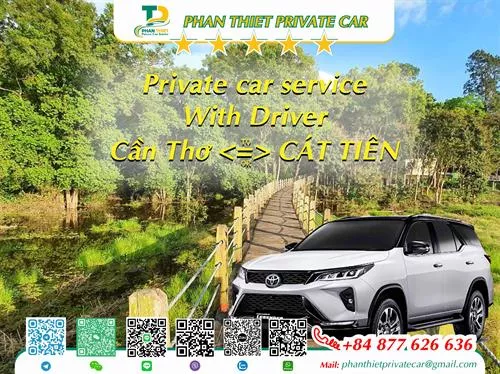 Private Car From Can Tho <=> Cat Tien (private car with driver)